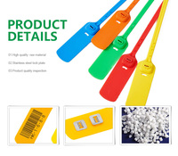 Scellés de sécurité en plastique de 500mm de long avec numéros Étiquettes de sécurité inviolables Serrures jetables pour la logistique Emballage des marchandises