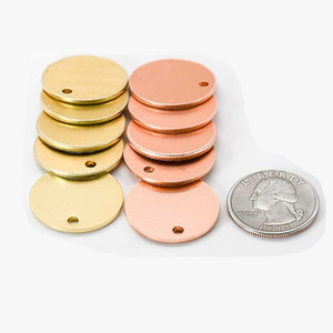 Espacios en blanco <span class=keywords><strong>hexagonales</strong></span> de latón para grabar <span class=keywords><strong>monedas</strong></span> de estampado de cobre con orificio circular - Product Image 2