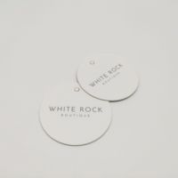 Étiquette de vêtement personnalisée en forme circulaire pour mariage/fête/anniversaire, étiquette de prix en forme de cœur, étiquette en papier couché ronde