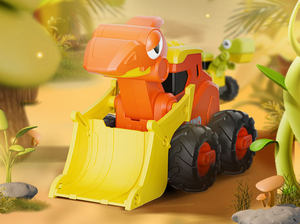 Nouveau design de voiture dinosaure de <span class=keywords><strong>dessin</strong></span> <span class=keywords><strong>animé</strong></span> jouet pour enfants camion à friction coulissant à inertie unisexe véhicule en plastique jouet - Product Image 4