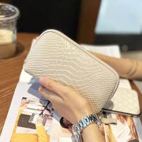 Dompet Panjang Wanita Kulit Asli 2025 Baru Elegan Clutch Bermotif Buaya Tas Tangan Poliester Portabel dengan Resleting Tas Ponsel