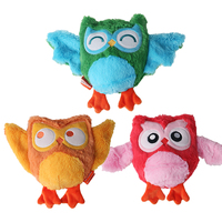 Jouet pour chien réaliste en fausse fourrure shaggy, écologique et durable, hibou en peluche couineur interactif pour chiot, pour le jeu de rapport et la santé dentaire, vente en gros usine