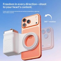 Support de téléphone magnétique rotatif à 360 degrés en ABS avec flash LED et contrôle sans fil pour appareil photo numérique portable de voyage
