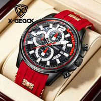 Reloj de Lujo Moderno con Esfera Grande, Luz Nocturna, Temporizador, Calendario, Reloj de Cuarzo de Silicona Resistente al Agua para Hombre, con Fecha, para Negocios