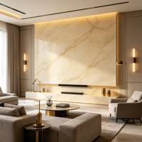 Dalle en pierre frittée beige clair 3 mm 1000x3000 mm, carrelage mural brillant