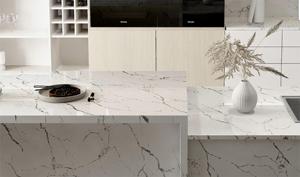 Diseño moderno brillante pulido 18/20/30mm Calacatta blanco losa de piedra Artificial ingeniería encimeras de tocador de cocina - Product Image 2