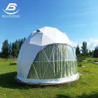 Tente de luxe de dôme de Dia6m Glamping avec le rideau simple de rail pour pour le camping extérieur