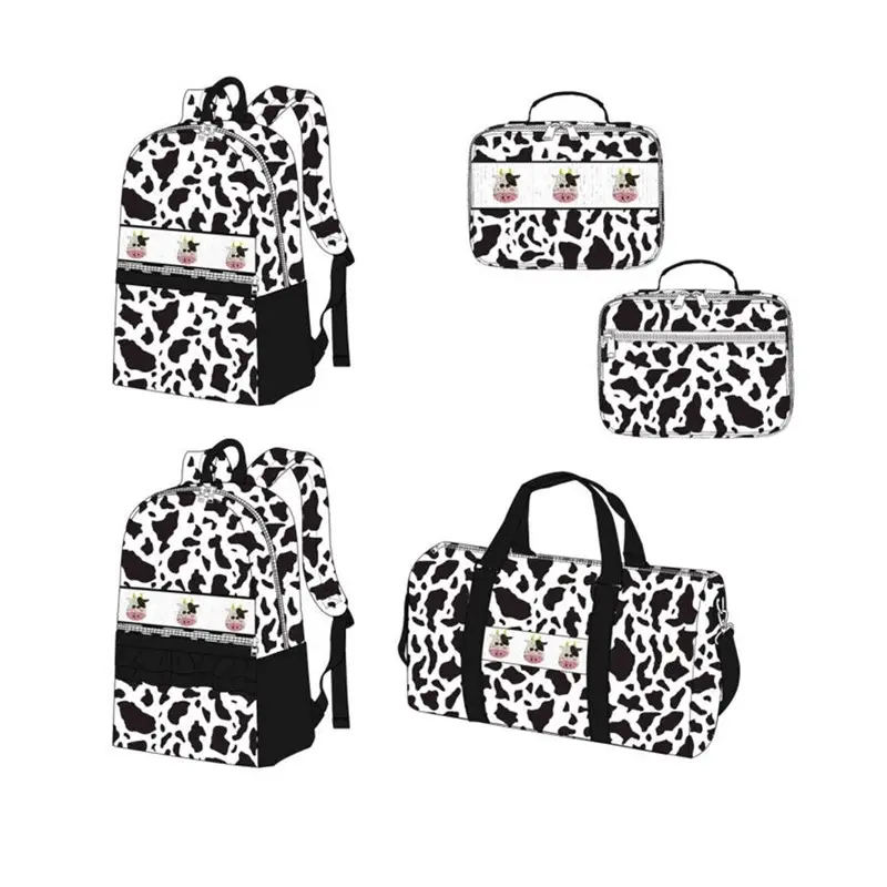 Fornecedor do ouro Design personalizado Weekender Duffel Bag Grande Capacidade Smock Cow Travel Bag set