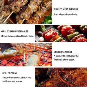 Factory New Style <strong>Disposable</strong> Portable Charcoal BBQ Set With Built-in Grill BBQ 8 PCS Charcoal Glove Brush Clip - Product Image 5