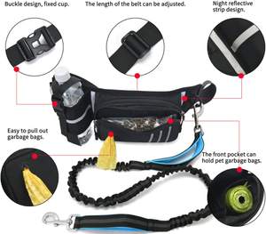 NIBAO tas pinggang anjing bebas genggam, dengan botol air multifungsi untuk anjing sabuk pinggang dapat disesuaikan - Product Image 3