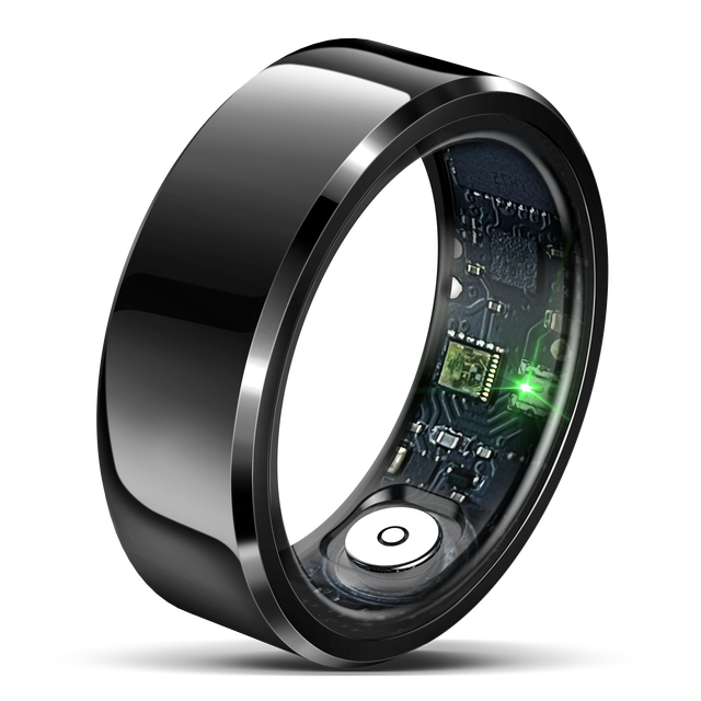 R6 Smart Ring - Waterproof Stainless Steel NFC Health Tracker (Sleep, Steps, Heart Rate) for Men & Women