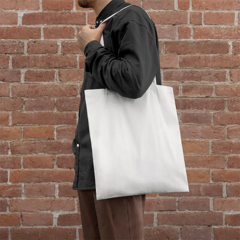 Cheap Custom Logo Calico Plain Blank Organic Reusable Cotton Canvas Tote Shopping Bag