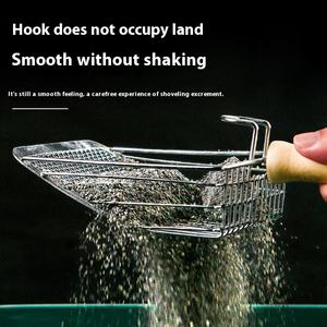 Pá para Areia de Gato em Aço Inoxidável Ecológica com Cabo Longo, Design de Furos Finos, Grande Capacidade para Excrementos, Lavável - Product Image 3