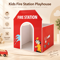Maisonnette de jeu en bois personnalisée OEM/ODM pour enfants, thème intérieur (maternelle, caserne de pompiers, hôpital, clinique vétérinaire)