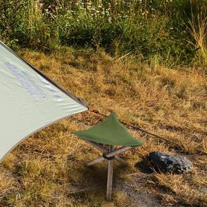 Portable Outdoor Camping Triangular Stool Foldable 30cm Army Green Fishing Chair - Product Image 4