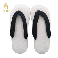 Chaussons d'hôtel personnalisés en velours corail lavables, tongs jetables pour invités d'hôtel