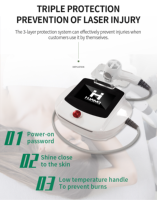 Appareil d'épilation au laser diode portable HUAMEI 808 nm, système de refroidissement semi-conducteur Air+, garantie de 2 ans