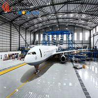 Hangar d'avion préfabriqué en structure métallique résistant aux tremblements de terre et aux ouragans, bâtiment métallique à grande portée, entrepôt préfabriqué