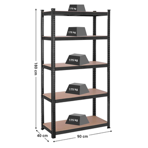 Adjustable Home 5-Tier Light Duty <b>Racks</b> Metal Microwave Oven <b>Rack</b> Galvanized 175kg Garage Storage Shelf for Warehouse - Product Image 3