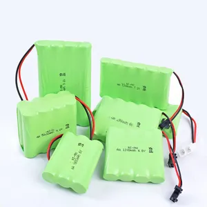 Tùy chỉnh Nickel kim loại Hydride pin (Ni-MH) một AA AAA NiMh Pin 2.4V 3.6V 4.8V 6V 8.4V 9V 9.6V 12V 24V