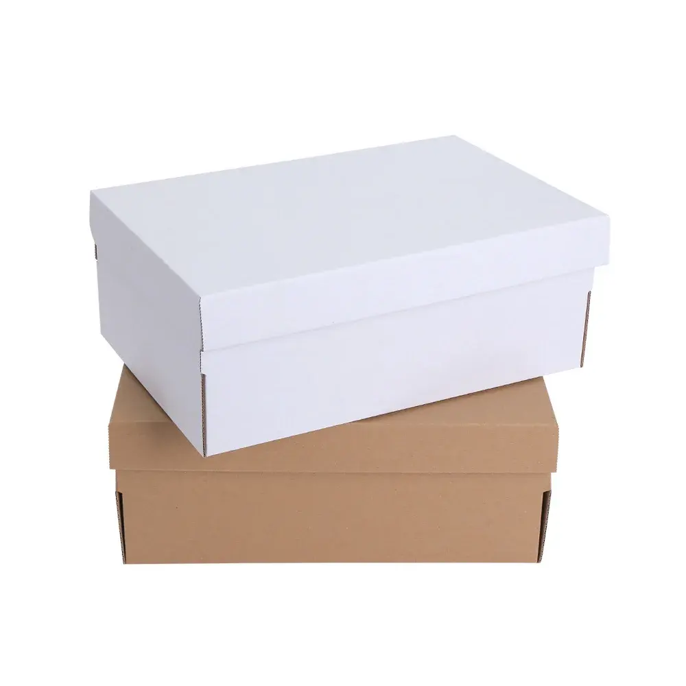 Boîtes cadeaux en papier Boîte de livraison Boîte en carton ondulé Emballage en carton vierge Boîte postale d'affaires Boîte à chaussures pour expédition 5PCS