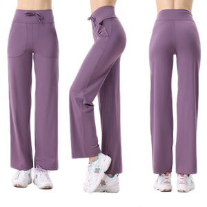 Custom Sports Joggers Logo French Terry Workout Gym Loose Fitting Pantalones <span class=keywords><strong>de</strong></span> chándal <span class=keywords><strong>de</strong></span> pierna ancha Calidad Casual Training Set <span class=keywords><strong>para</strong></span> <span class=keywords><strong>mujeres</strong></span> - Product Image 2