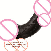 Flüssiges Silikon Realistischer Dildo mit Saugnapf für Frauen, Manuelle Anwendung, Schwarz, Extra-Groß, Extra-Dick, Masturbator Sexspielzeug für Männer