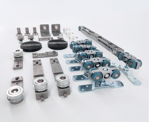 Système coulissant <span class=keywords><strong>HEBO</strong></span> synchronisé à fermeture douce et faible bruit en alliage d'aluminium pour 3 portes, design moderne, pour porte de garage, salle de bain, extérieur - Product Image 1