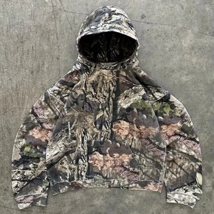 Sudadera con Capucha Extra Grande de Camuflaje Techwear para Hombre 2025 - Estampado de Bosque, Estilo Urbano Desgastado, Sudadera Corta Informal de Otoño - Product Image 3