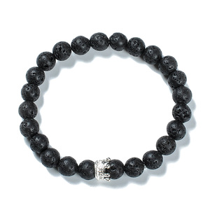 F118 2 pièces Rose Quartz pierre de lave Volcanique Valentine Fait Main bracelet Jade couronne mans couple bracelet - Product Image 4