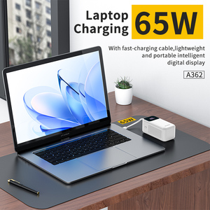 Aspor 20000mAh 65W Power Bank à charge rapide <span class=keywords><strong>avec</strong></span> câble USB-C intégré, <span class=keywords><strong>batterie</strong></span> <span class=keywords><strong>externe</strong></span> <span class=keywords><strong>portable</strong></span> pour ordinateur <span class=keywords><strong>portable</strong></span>, téléphone, tablette, A362 - Product Image 2
