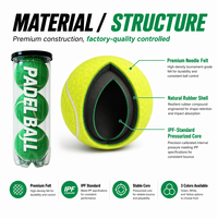Balle de padel sportive FIP Standard Stable Bounce, rétention de pression, qualité premium pour match, noyau en laine + caoutchouc, logo personnalisé