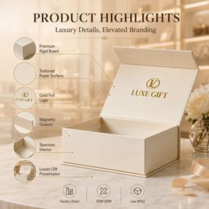 Boîte cadeau magnétique en kraft brun CRD avec couvercle, emballage en papier rigide écologique pour les petites entreprises - Product Image 4