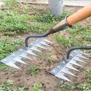 Công cụ làm cỏ và làm đất có thể tháo rời-Cào Thép Mangan với lưỡi cắt tích hợp - Product Image 4