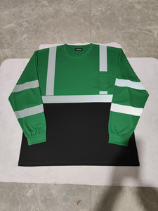 Heren Hi <span class=keywords><strong>Vis</strong></span> veiligheids-T-shirt met lange mouwen Fluorescerend reflecterend Ademend Zweetabsorberend Sneldrogend Werkuniform voor - Product Image 2