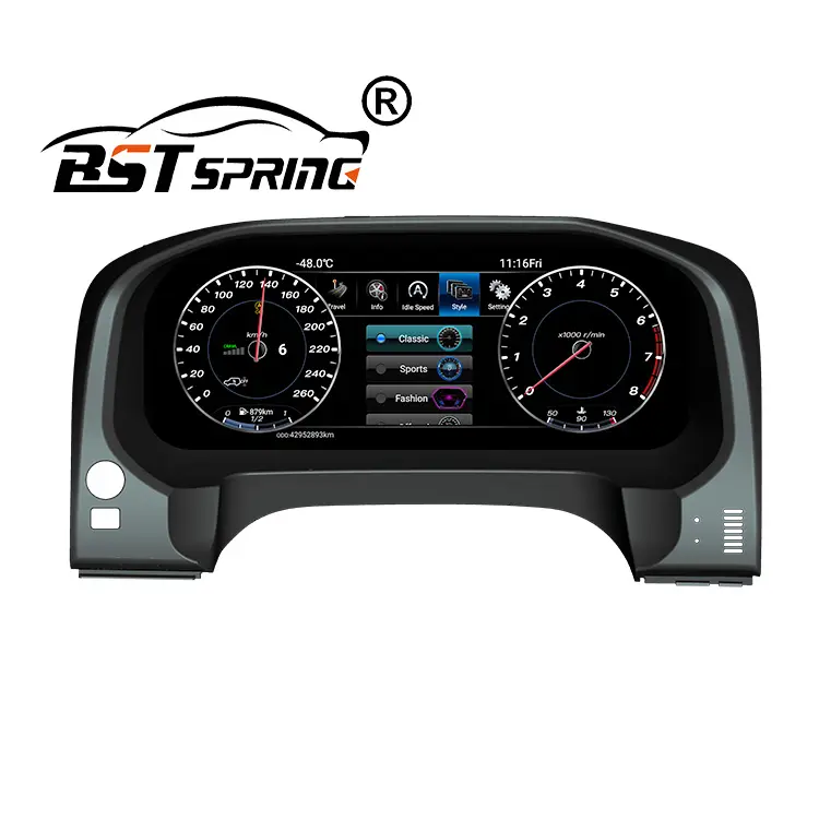 Bosstar Speedometer Mobil, Takometer Digital untuk Toyota Prado 2010-2017 Instrumen Dasbor Dasbor Mobil