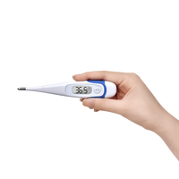 Termometer Digital Keras Tahan Air untuk Penggunaan Oral, Rektal, dan Ketiak, Pembacaan Cepat dan Akurat