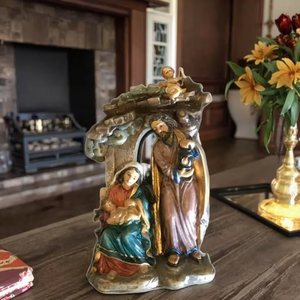 Resina sacra famiglia presepi collezione religiosa Saint Mary gioseph Baby Jesus figurine per regali aziendali tema di natale - Product Image 3