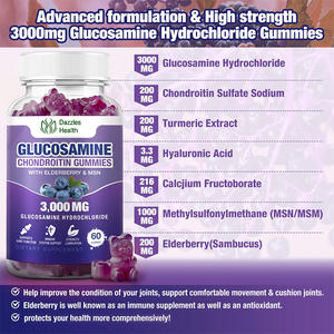 निर्माता कस्टम हैलल ग्लूकोसामाइन गुम्मीज मेसीस कोलेजन थोक ग्लूकोमिन चोंड्रोइटिन उत्पाद - Product Image 2