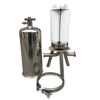 Filtre à membrane sanitaire en acier inoxydable microporeux 304 pour liquides, connexion Tri-Clamp, précision 0,1 µm-60 µm