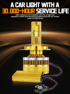 Ampoule de phare LED haute puissance 125W 15000LM, puces 3570, H4 H7 H11 9005 9006, 6000K, étanche IP67, voitures, motos - Product Image 4