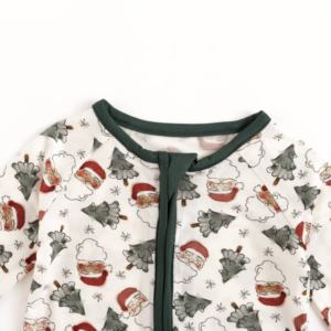 Miozing en Stock, Ropa para Bebés Recién Nacidos, Mono de Bambú Elástico en 4 Direcciones con Cierre Bidireccional, Pijama de Bambú para Bebés de 0 a 3 <span class=keywords><strong>Meses</strong></span>, Venta al Por Mayor - Product Image 4