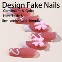 Ongles press-on de luxe faits à la main en acrylique de haute qualité, OEM et ODM, avec boîte