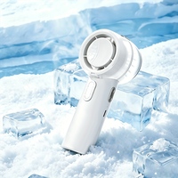 Ventilateur de brumisation extérieur léger en plastique, portable, rechargeable, mini-ventilateur à main avec affichage numérique, brume fine, pour bureau, plage