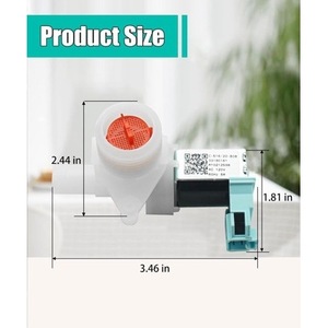 Válvula de entrada de agua W10212598, plástico eléctrico de 120V para lavadoras Whirlpool Kenmore - Product Image 2