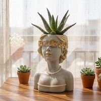Moule en silicone pour pot de fleurs « Dame Masquée », idéal pour le bricolage, la cimentation, le plâtre, les coupelles de rangement, les ornements, les porte-bougies d'aromathérapie, et la création de objets en résine époxy