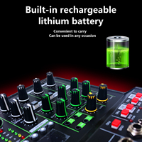 Console de mixage audio Green Audio GAX-450B avec amplificateur rechargeable 300 watts pour groupe et usage domestique