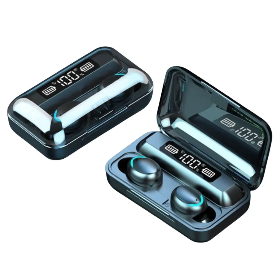 Digitale Display Power Bank Mini In Oor Oortelefoon Hoofdtelefoon Type C Voor Pc Draadloze Hoofdtelefoon Met Microfoon
