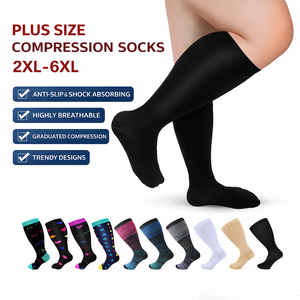 <span class=keywords><strong>Bas</strong></span> de compression taille extra-large, chaussettes de sport élastiques pour les jambes - Product Image 1