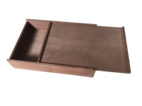Boîte en bois de noyer avec couvercle coulissant, boîte de rangement en bois brut non fini, boîte cadeau pour bijoux, articles divers, emballage
